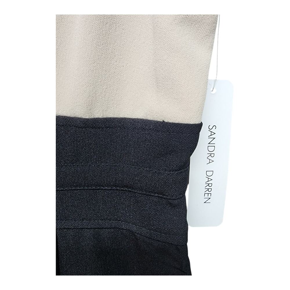 NWT Sandra Darren Petite 4P Black Tan Knit Shift Dress Lined Career Office Churc - Picture 13 of 15